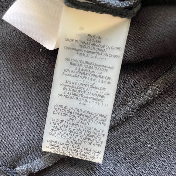 BCBGMaxAzria Black Long Sleeve Peplum Top Size Small - Picture 5 of 5